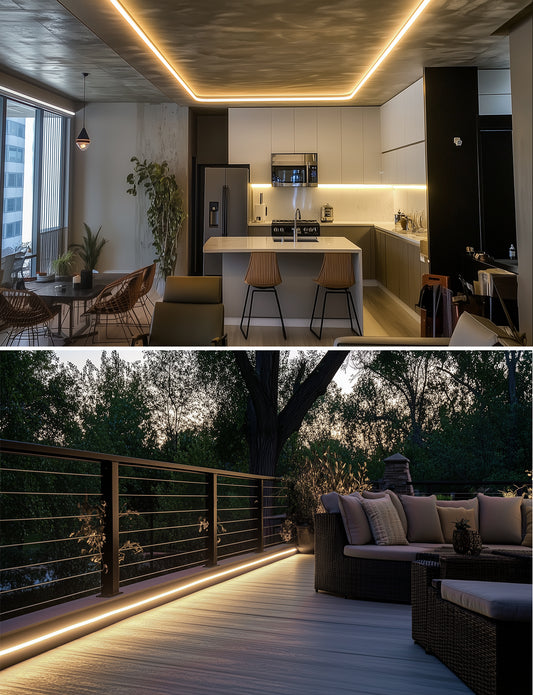 GZBtech 120V LED Neon Rope Lights, 3D Top & Side Free Bend 2800K Warm White Neon Strip, 122+LM/FT Diver-Free IP65 Rope Lighting for Indoor Outdoor Decoration