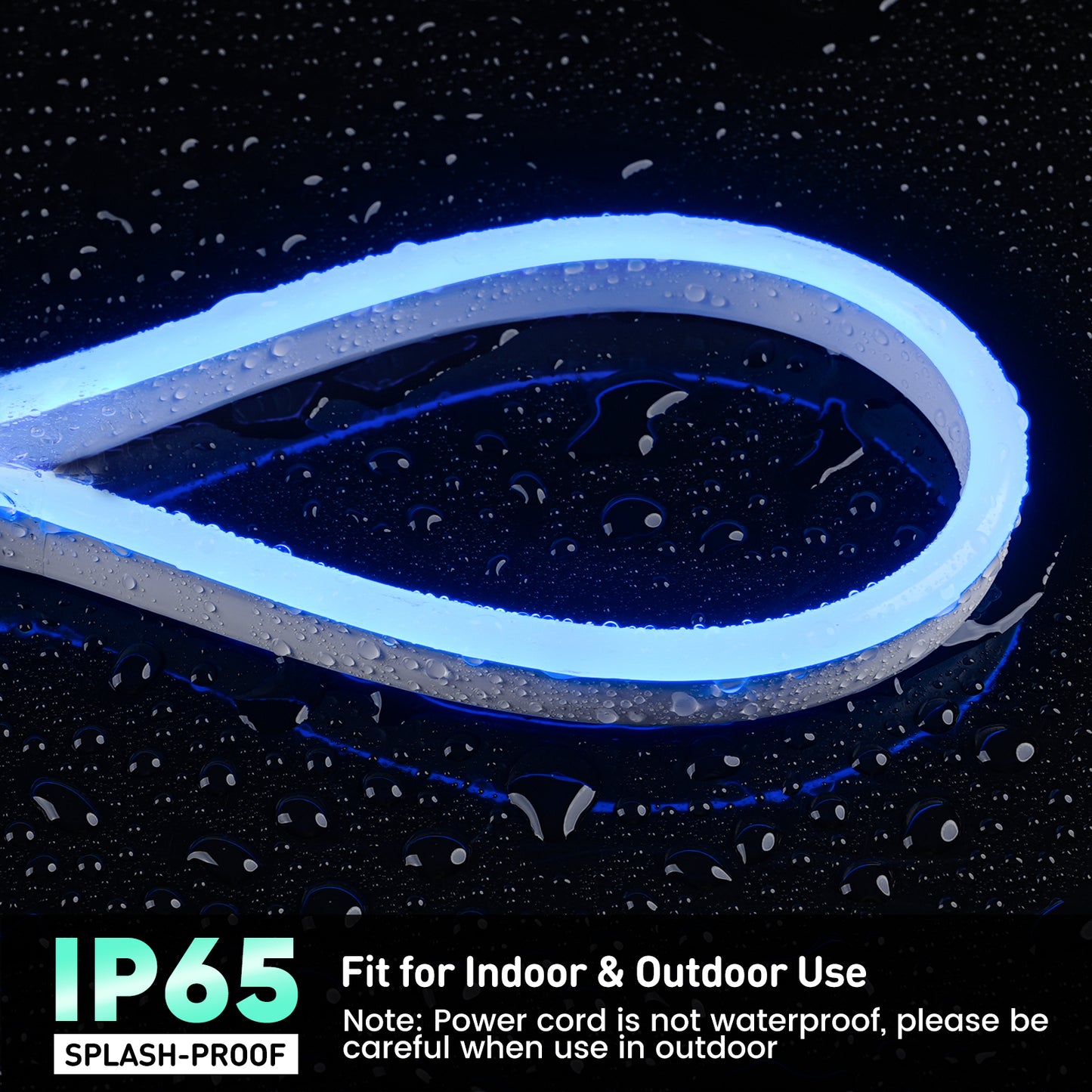 GZBtech Flexible Blue LED Rope Light 16FT to 131FT,  Waterproof blue neon rope Light, 120 LEDs/M Cuttable Connectable Neon Lighting for Indoor Outdoor Home Decor/Commercial Building Use.