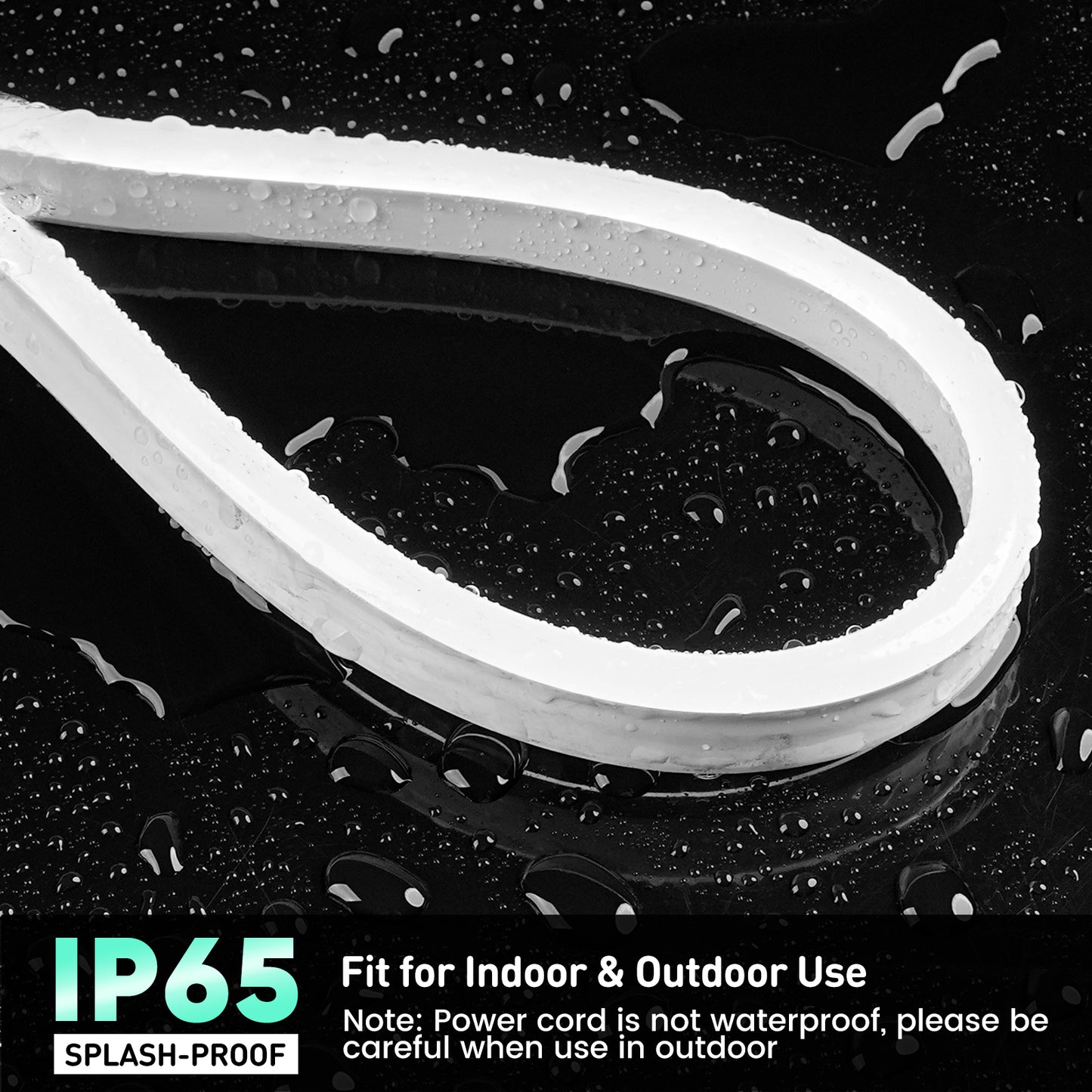 GZBtech Flexible LED Neon Rope Lights cool white, Waterproof Neon Strip Light, 120 LEDs/M Cuttable Connectable Led Neon Lighting for Indoor Outdoor Home Decor/Commercial Building Use.