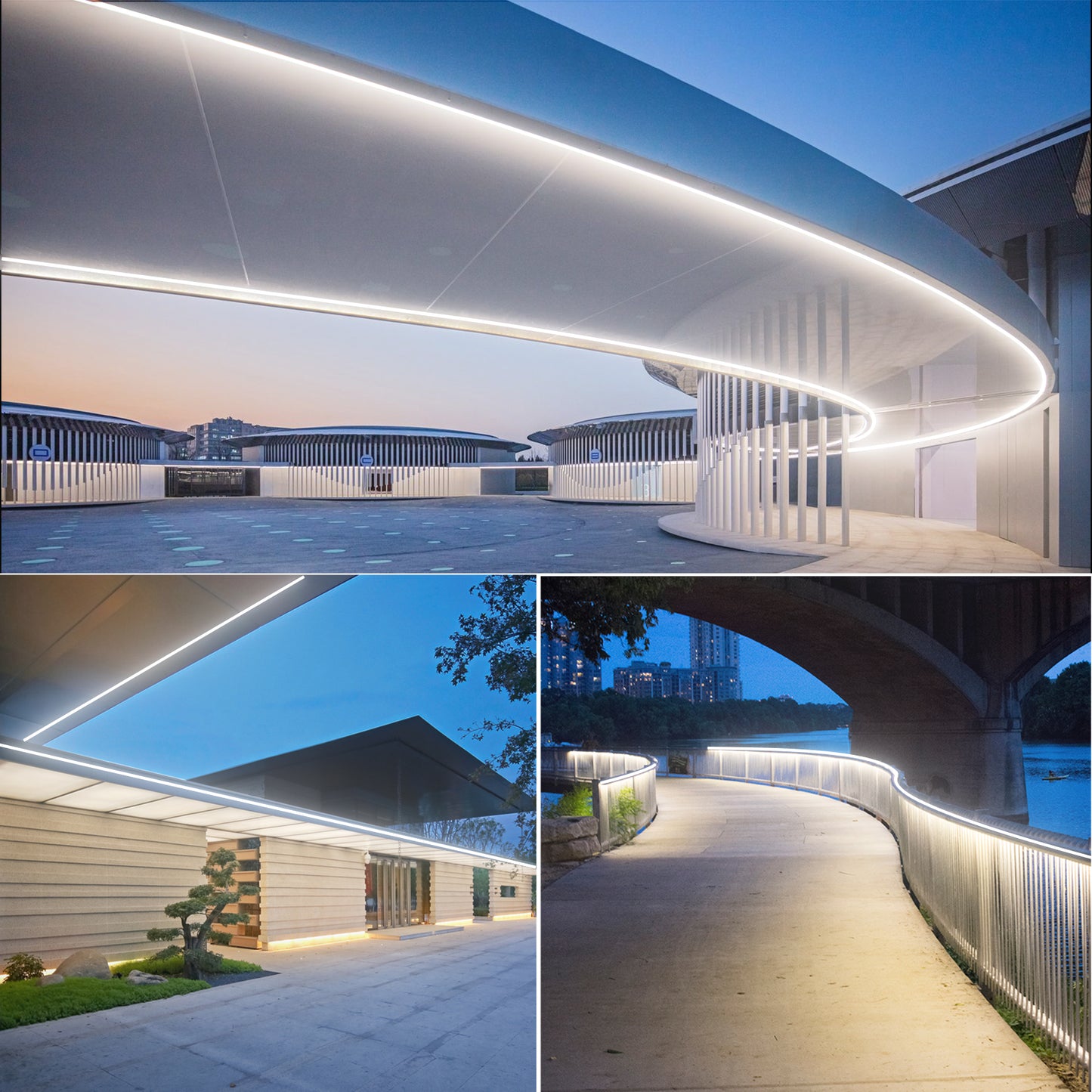 GZBtech Flexible LED Neon Rope Lights cool white, Waterproof Neon Strip Light, 120 LEDs/M Cuttable Connectable Led Neon Lighting for Indoor Outdoor Home Decor/Commercial Building Use.