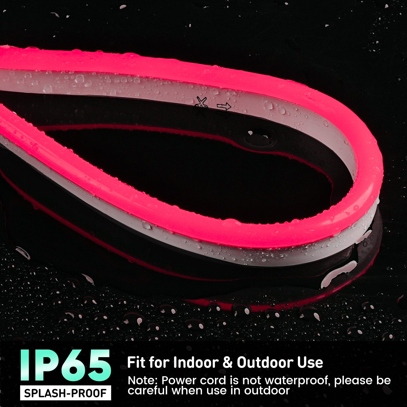 GZBtech Flexible Red LED Rope Light, Waterproof Neon Strip Light, 120 LEDs/M Cuttable Connectable Red Neon Lighting for Indoor Outdoor Home Decor/Commercial Building Use.