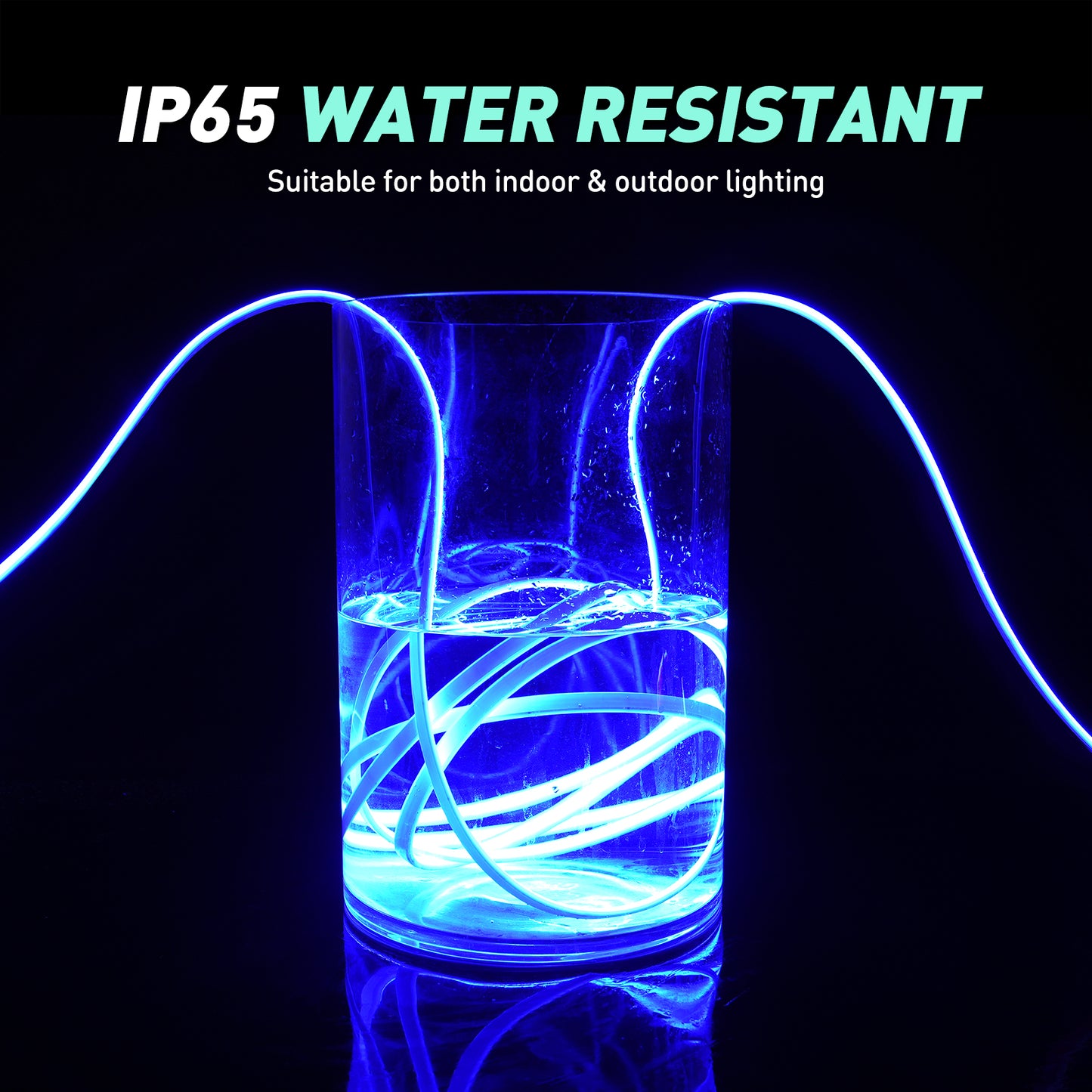 120V ETL Listed COB Neon Rope Lights Blue Color Ultra Bright 286LEDs/M