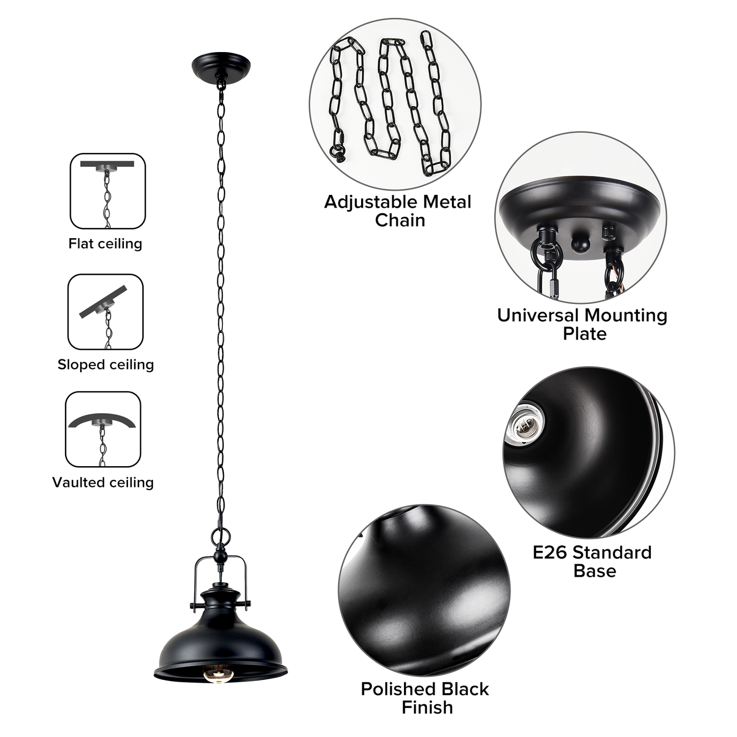 GZBtech black-dome-pendant-light-4