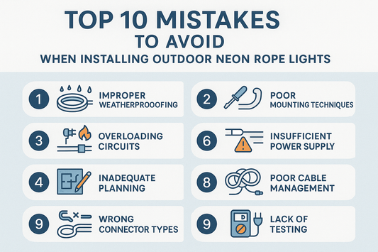 Top 10 Mistakes to Avoid When Installing Outdoor Neon Rope Lights