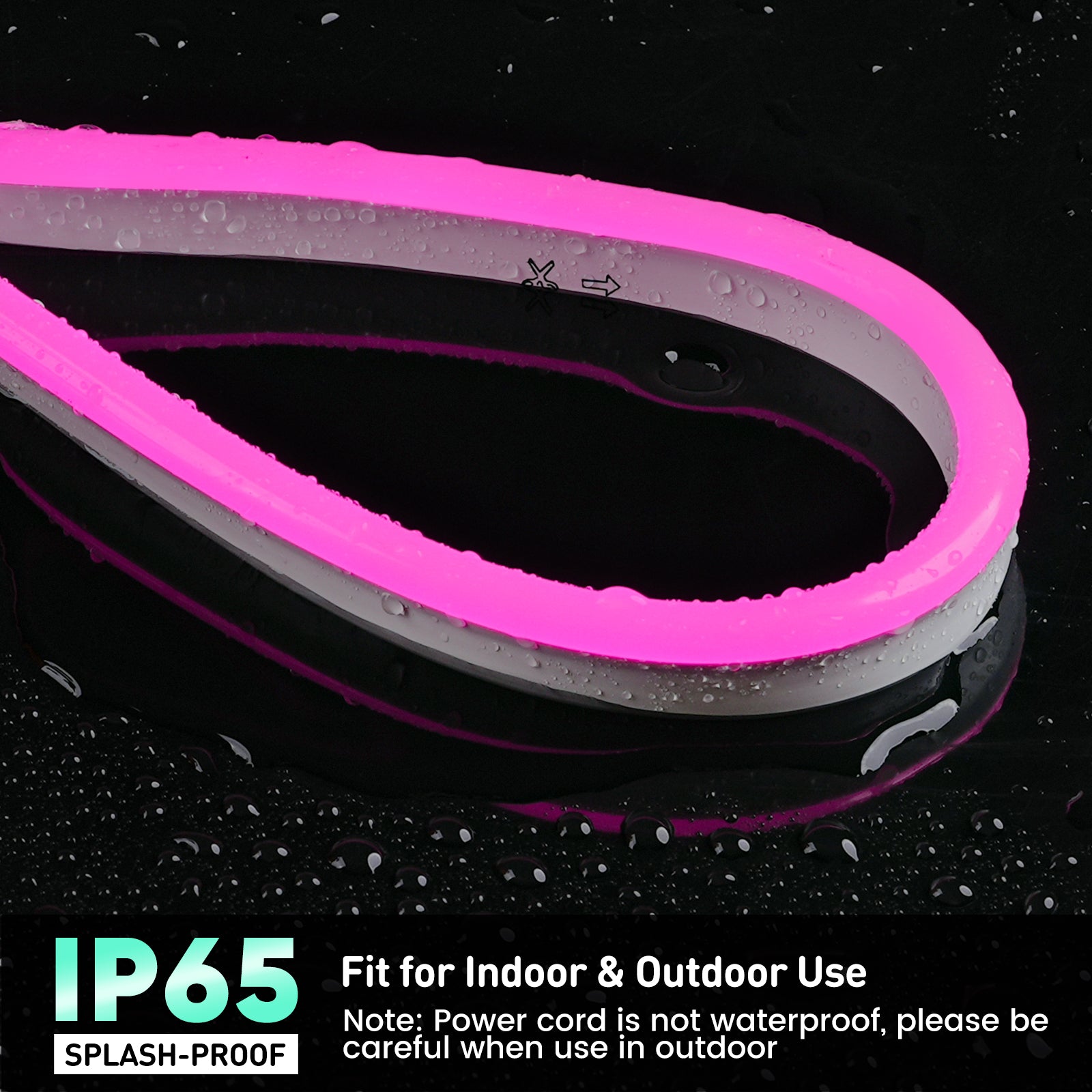 GZBtech 120V Flexible Pink LED Neon Rope Light
