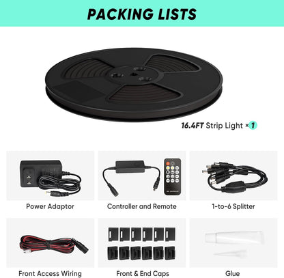 24V Slat Wall LED Light Strip - 3000K Warm White Recessed Panel Lighting