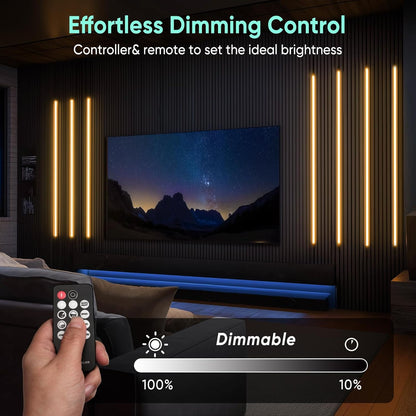 24V Slat Wall LED Light Strip - 3000K Warm White Recessed Panel Lighting