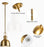 Single Black/Brass Dome Pendant Light