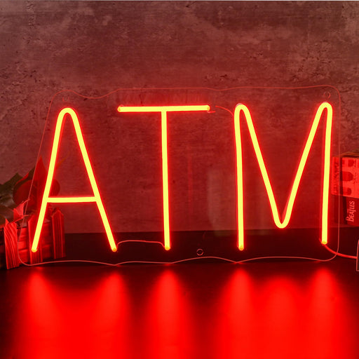16inch ATM Neon Sign, Red USB and Battery Operated Business Sign