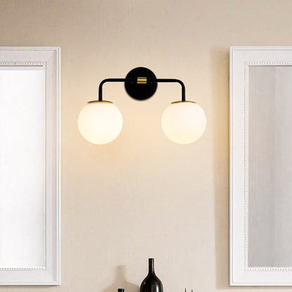 Bathroom Vanity Light Black and Gold 2-Lights