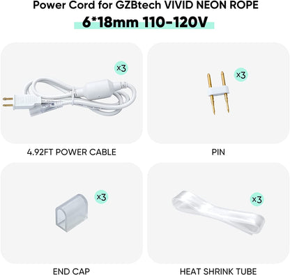 Extra accessories for 110V 8*16mm Vivid Single color Neon Rope Light