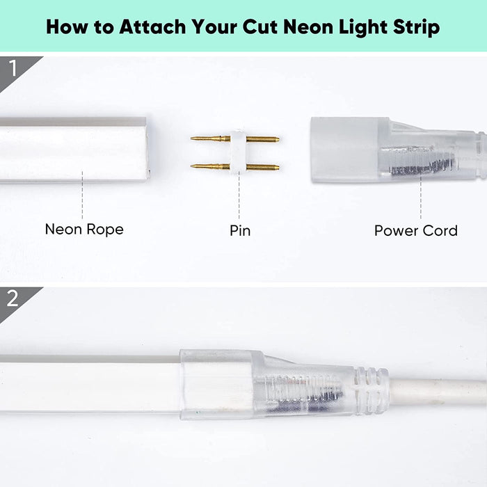 Power cord for 8*16mm Vivid LED Neon Rope Light