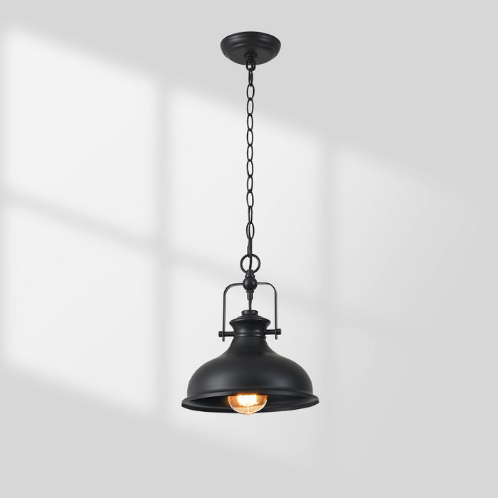 Kitchen Island Black Dome Pendant 3-Lights
