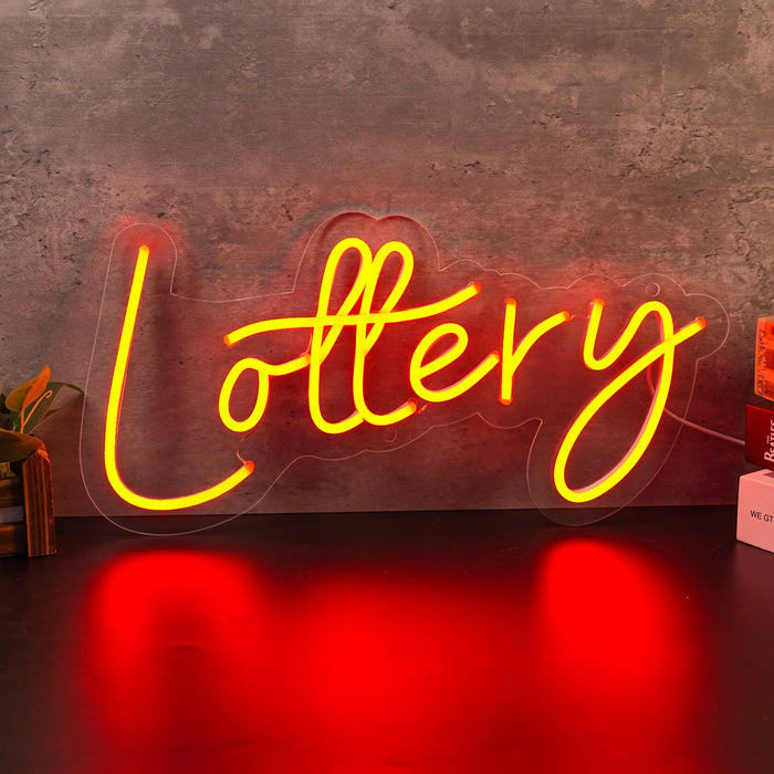 16/23 Inch Lottery Tattoo Neon Sign Red Wall Decor Business Store Sign