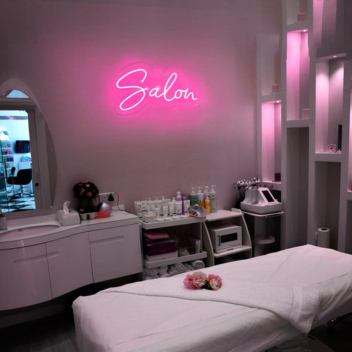 16inch Salon Neon Sign, Pink USB and Battery Operated Business Sign