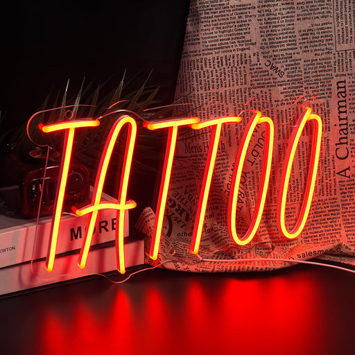 16inch Tattoo Neon Sign, Red USB and Battery Operated Business Sign