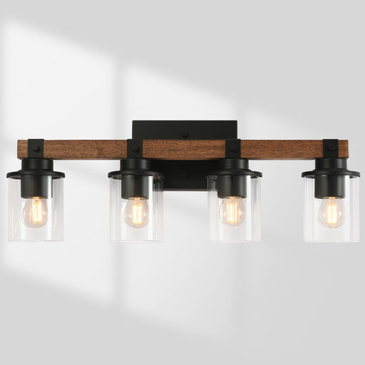 Wood Vanity Light Fixture 3 Lights/4 Lights