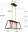 Kitchen Island Linear Pendant Light Gold 4-Lights-4