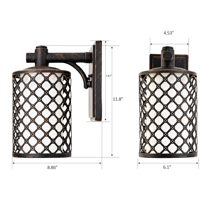 Oil Rubbed Bronze Finish outdoor wall Lantern-3