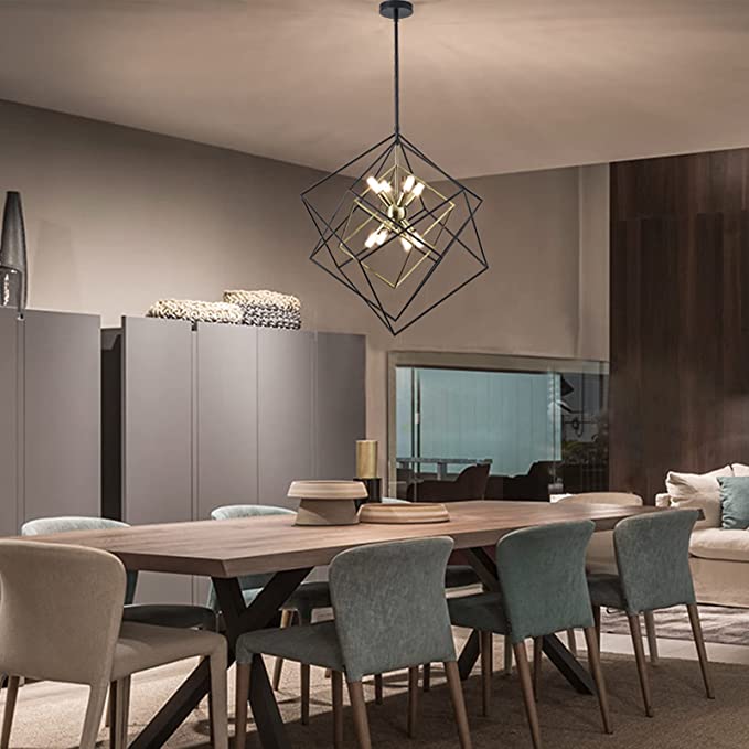 8-Lights Modern Geometric Chandelier