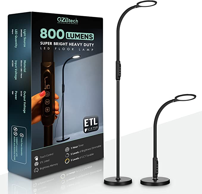 Touch Control Led Floor Lamp 360° Gooseneck 18W-3