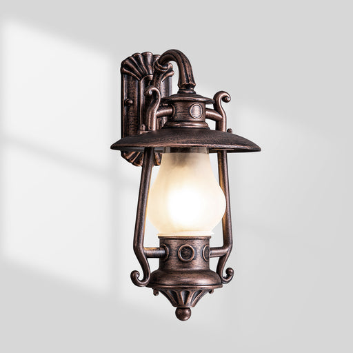 GZBtech Small Rustic Lantern Outdoor Wall Sconce-1
