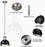 GZBtech Single Black Dome Pendant Light-3