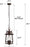 GZBtech rustic  lantern Outdoor Pendant Light-3