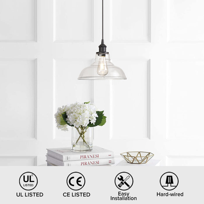 Single Clear Glass Dome Pendant Light