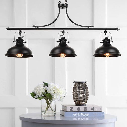 Kitchen Island Black Dome Pendant 3-Light-2