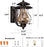 Rustic Glass Lantern Outdoor Wall Sconce-3
